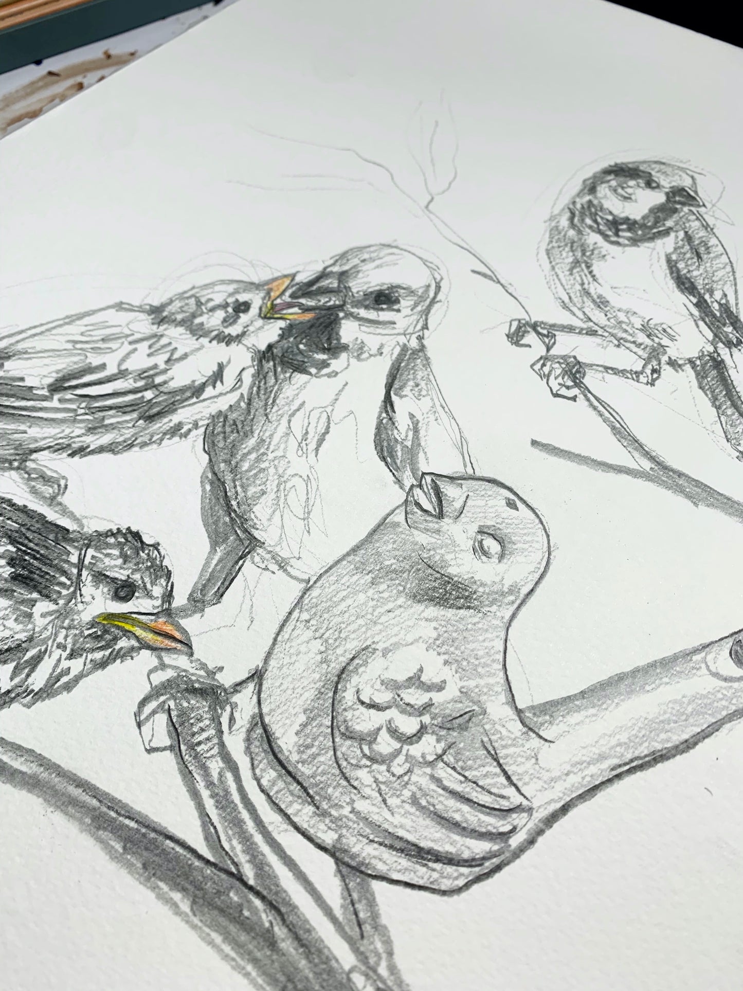 Moineau en céramique