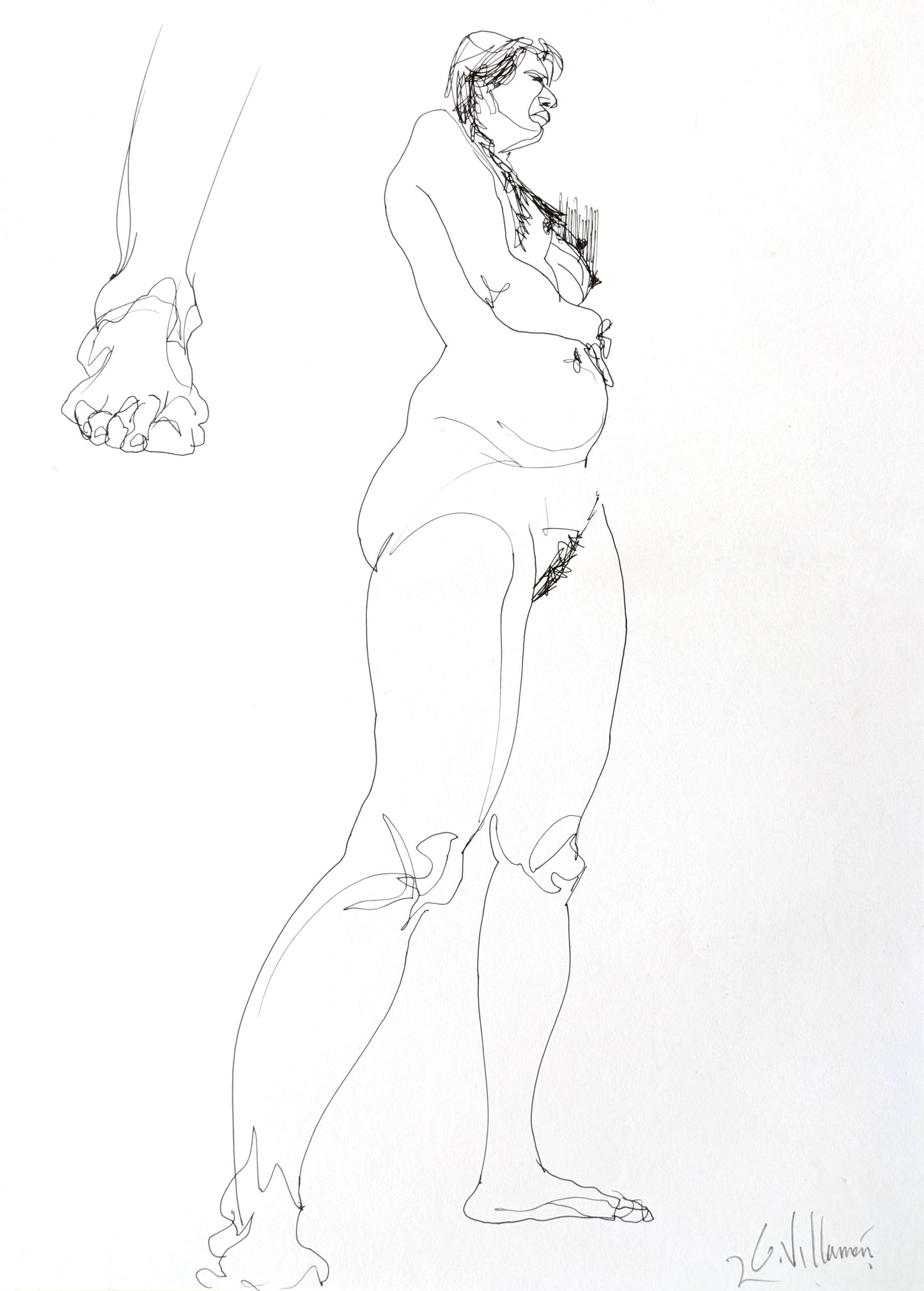 Boceto de escorzo III (La mexicana)