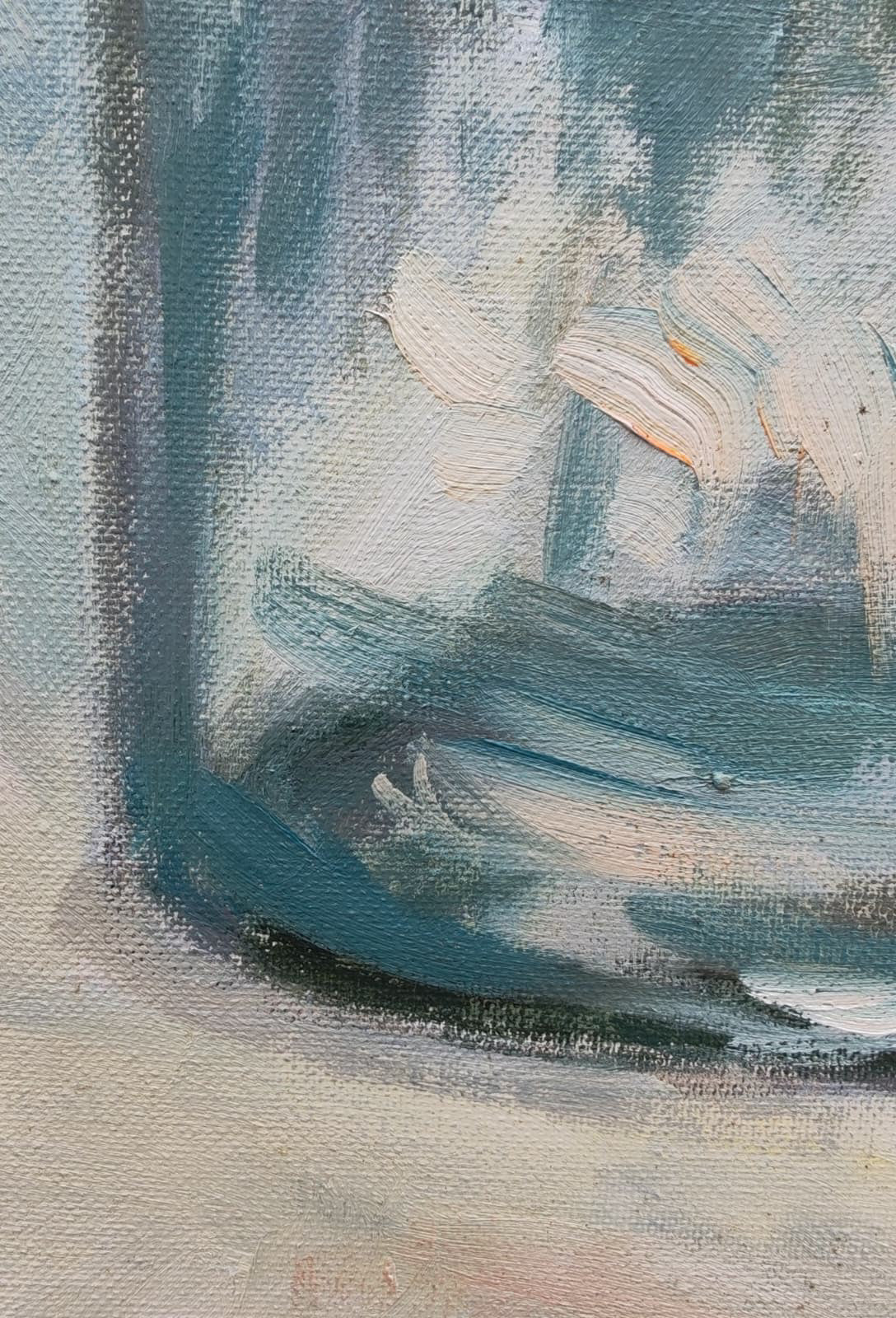 Bodegón de botellas de vidrio