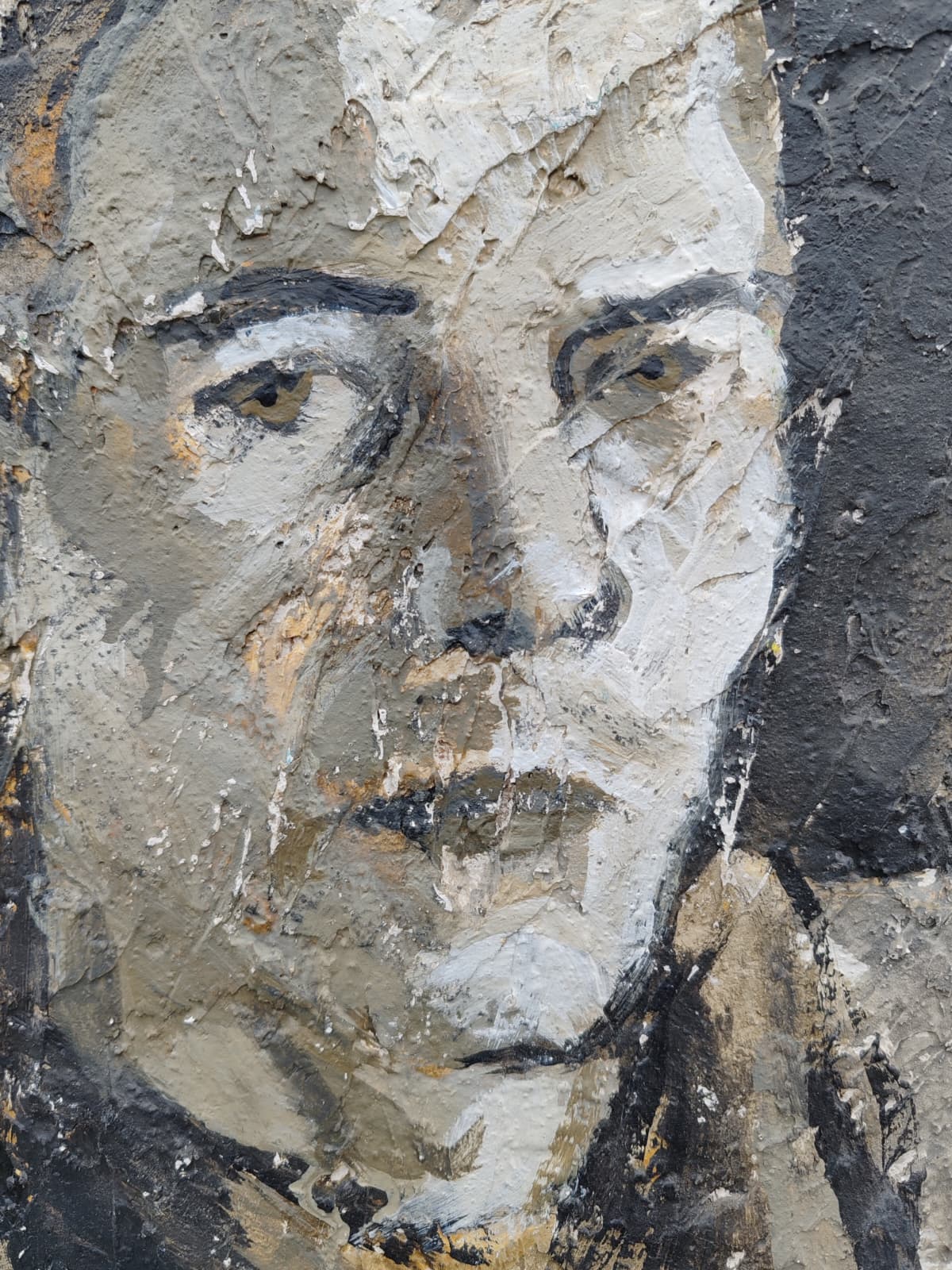 Retrato matérico de Paco Valera