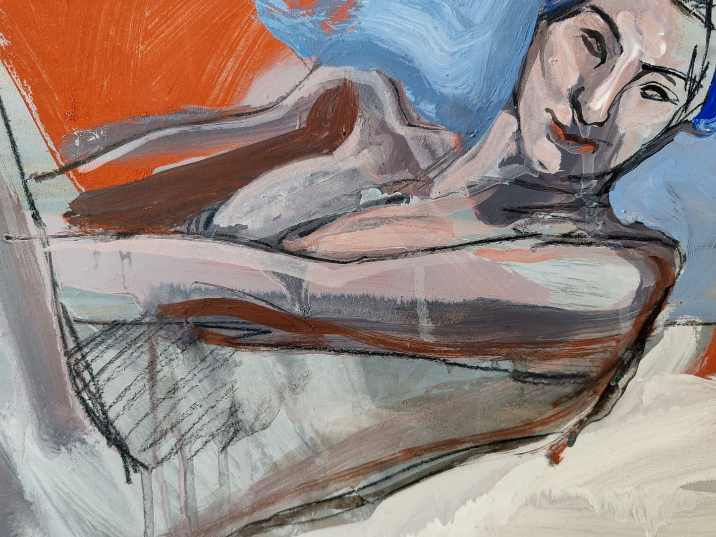 La bañista descansando